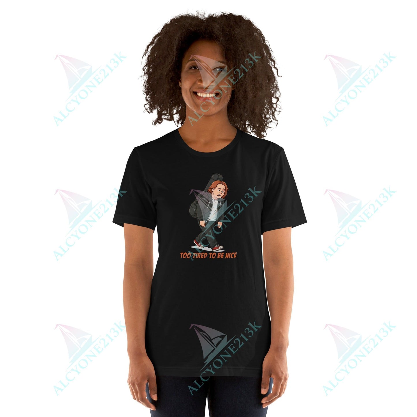 Lewis Capaldi Unisex T-Shirt - To Tired To Be Nice - Funny Quotes alcyone213k