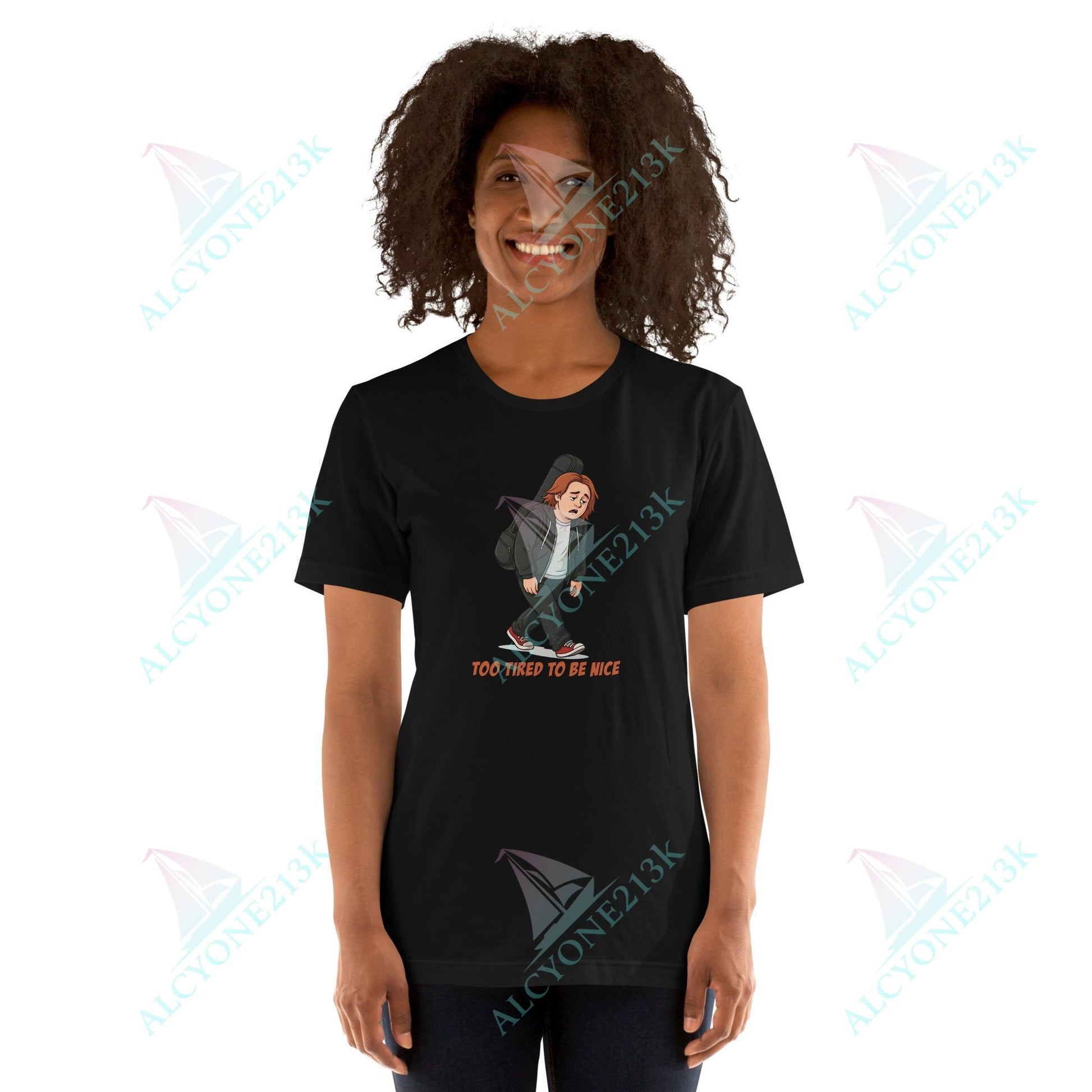 Lewis Capaldi Unisex T-Shirt - To Tired To Be Nice - Funny Quotes alcyone213k