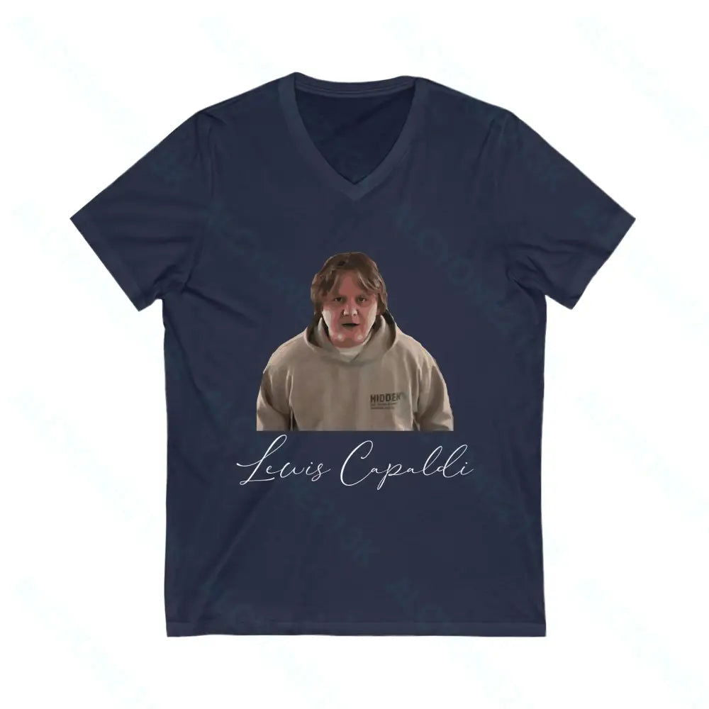 Lewis Capaldi Unisex Jersey Short Sleeve V-Neck Tee - Alcyone213k - 