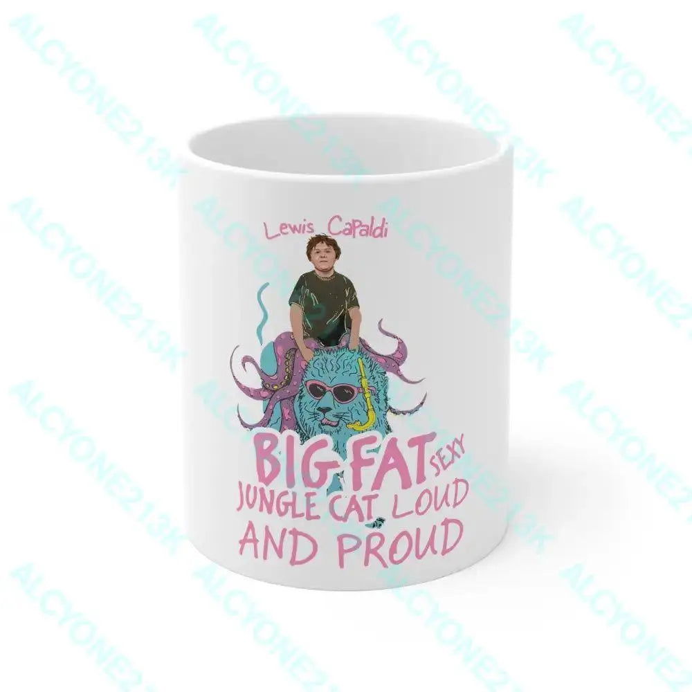 Monogrammed Lewis Capaldi Mug - 11oz White Coffee Lover Gift for Fans - Alcyone213k - 