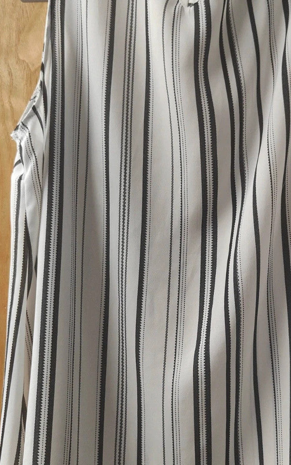 Primark Black White Stripe Sleeveless Blouse Top UK 14 Smart Casual Monochrome alcyone213k