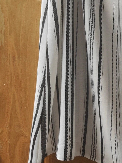 Primark Black White Stripe Sleeveless Blouse Top UK 14 Smart Casual Monochrome alcyone213k