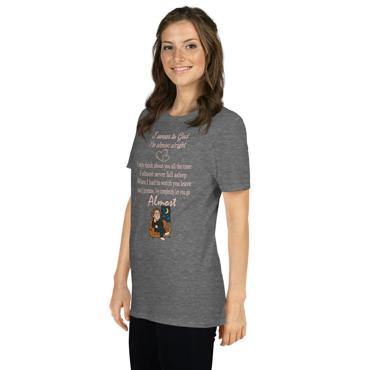 Lewis Capaldi "Almost" Lyrics T-Shirt - Unisex Cotton Tee T-shirt Alcyone213k