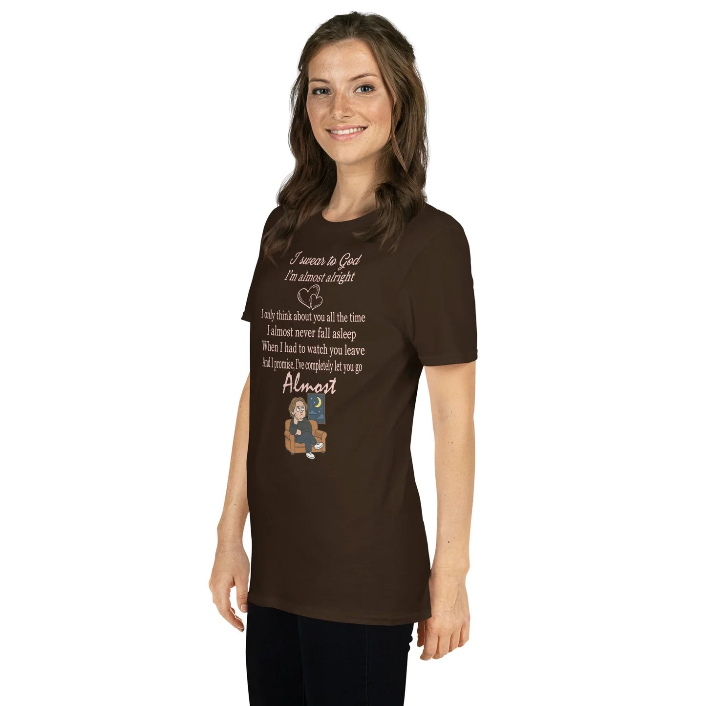 Lewis Capaldi "Almost" Lyrics T-Shirt - Unisex Cotton Tee T-shirt Alcyone213k