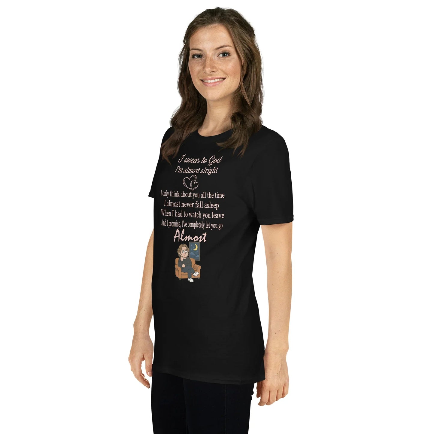 Lewis Capaldi "Almost" Lyrics T-Shirt - Unisex Cotton Tee T-shirt Alcyone213k