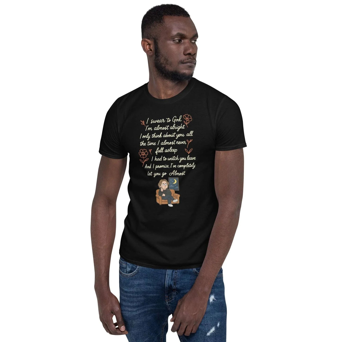 Lewis Capaldi Lyrics Shirt - Almost Lyrics Organic Cotton Unisex Tee for Fans T-shirt Alcyone213k