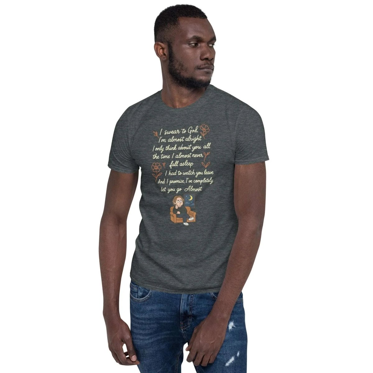 Lewis Capaldi Lyrics Shirt - Almost Lyrics Organic Cotton Unisex Tee for Fans T-shirt Alcyone213k