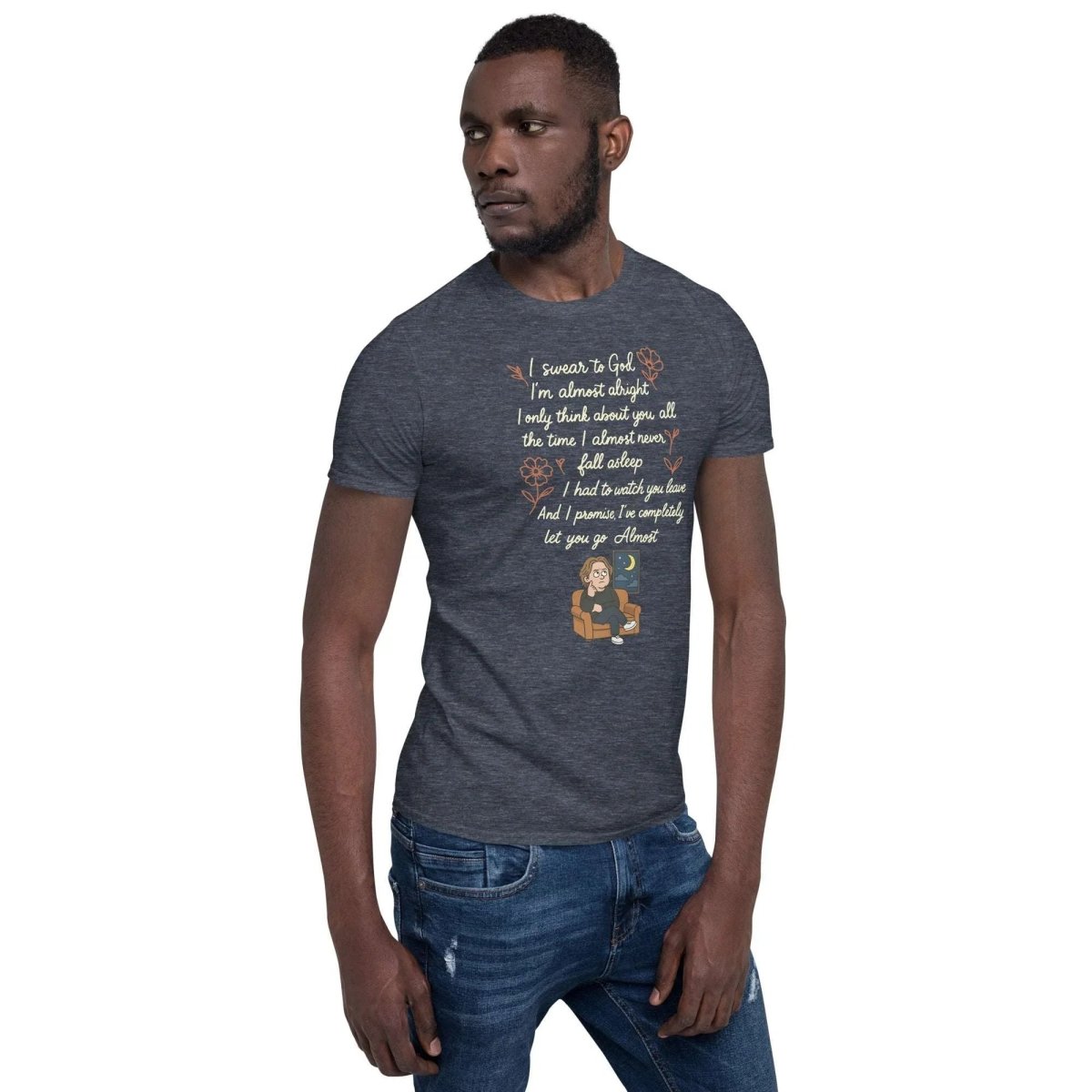 Lewis Capaldi Lyrics Shirt - Almost Lyrics Organic Cotton Unisex Tee for Fans T-shirt Alcyone213k