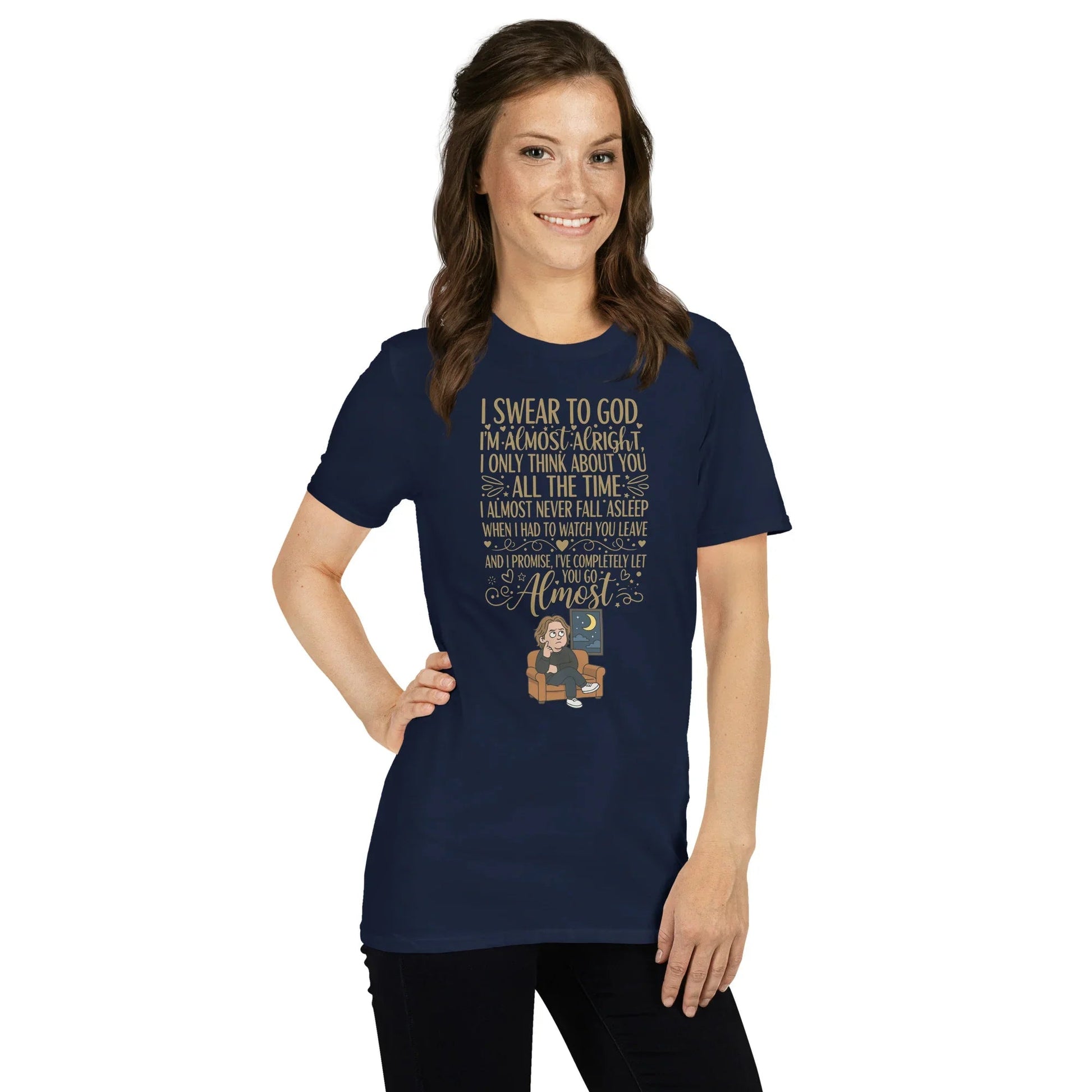 Lewis Capaldi Lyrics Shirt - Eco-Friendly Cotton Unisex T-Shirt for Fans - Almost T-shirt Alcyone213k