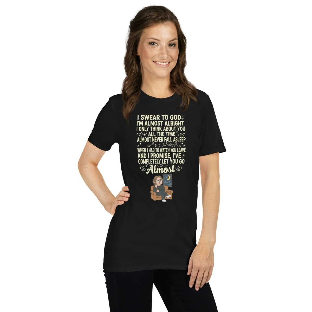 Lewis Capaldi Almost Lyrics Tee - Unisex Organic Cotton T-Shirt for Music Fans T-shirt Alcyone213k