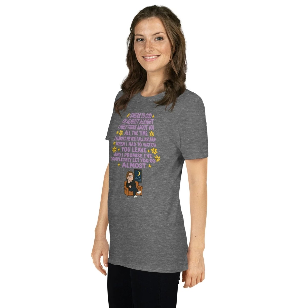 Alcyone213k Lewis Capaldi T-Shirt - Almost Lyrics Unisex Cotton Tee T-shirt Alcyone213k