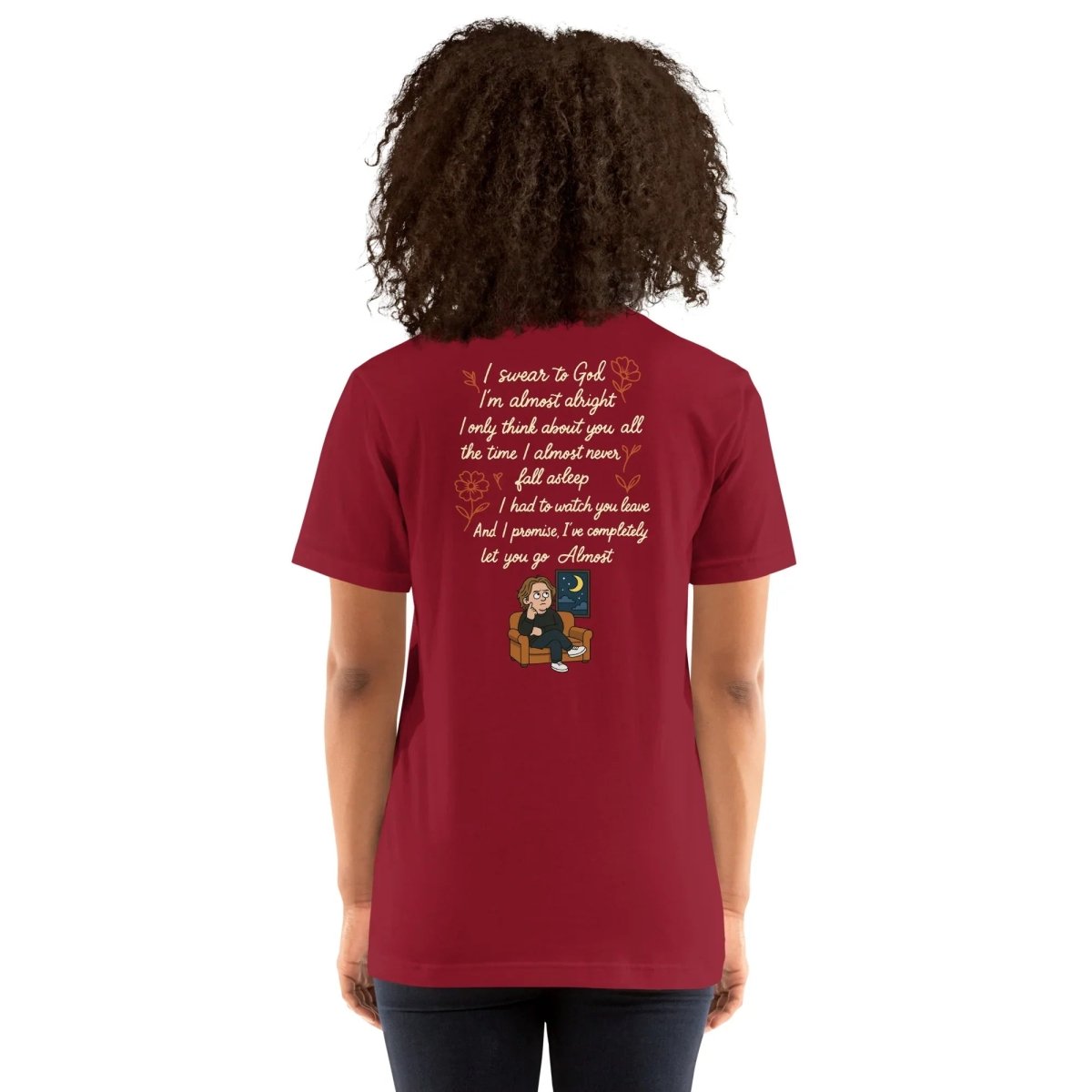 Lewis Capaldi Lyrics T-Shirt | Dark Charcoal Cotton Blend | Alcyone213k Alcyone213k