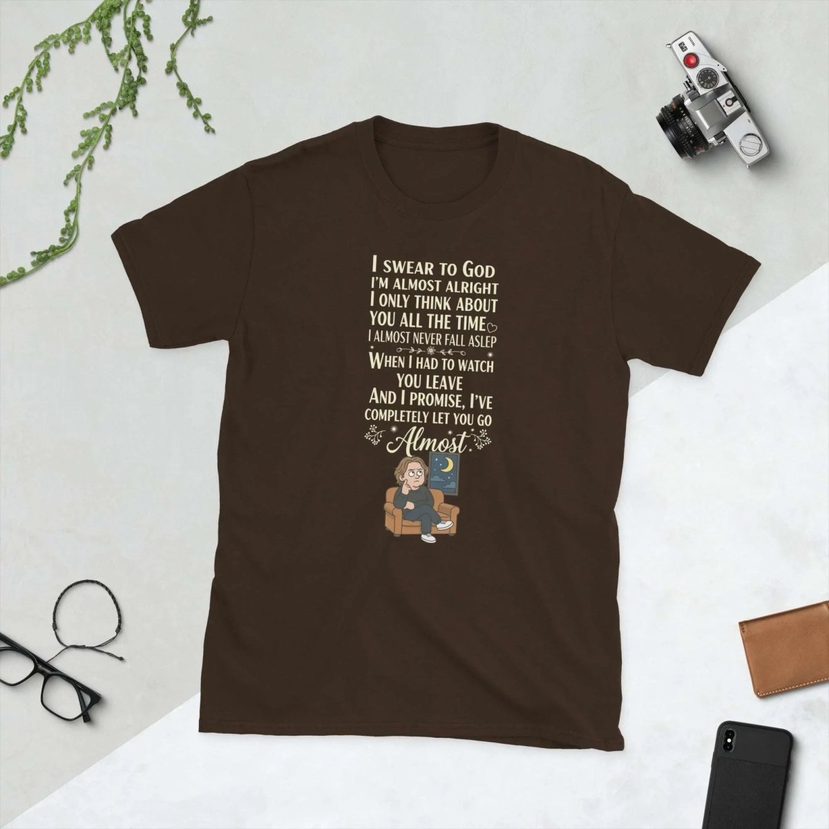 Lewis Capaldi Almost Lyrics T-Shirt | Short-Sleeve Unisex Cotton Tee T-shirt Alcyone213k