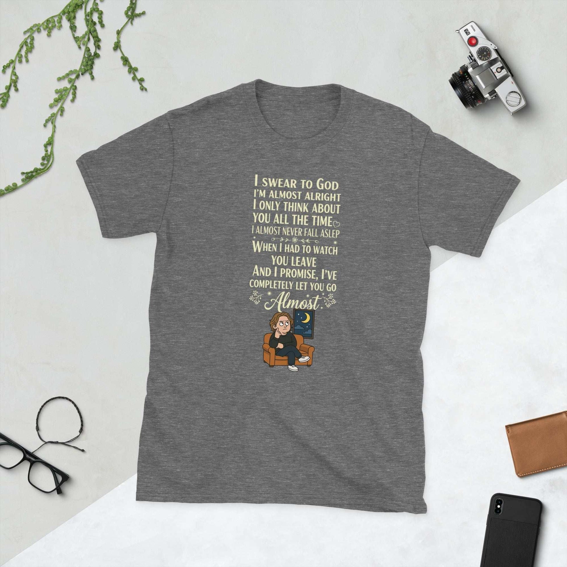 Lewis Capaldi Almost Lyrics T-Shirt | Short-Sleeve Unisex Cotton Tee T-shirt Alcyone213k