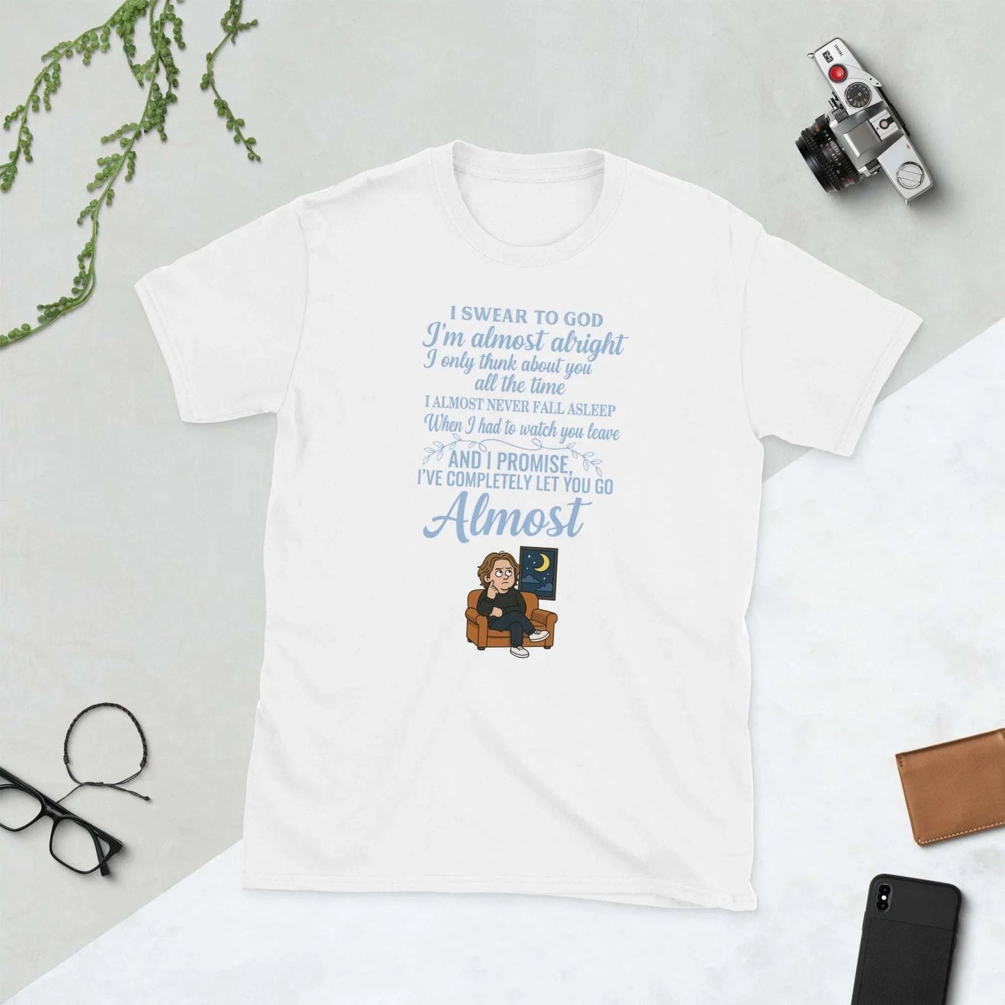 Lewis Capaldi "Almost" Lyrics T-Shirt | 100% Cotton Unisex Tee T-shirt Alcyone213k
