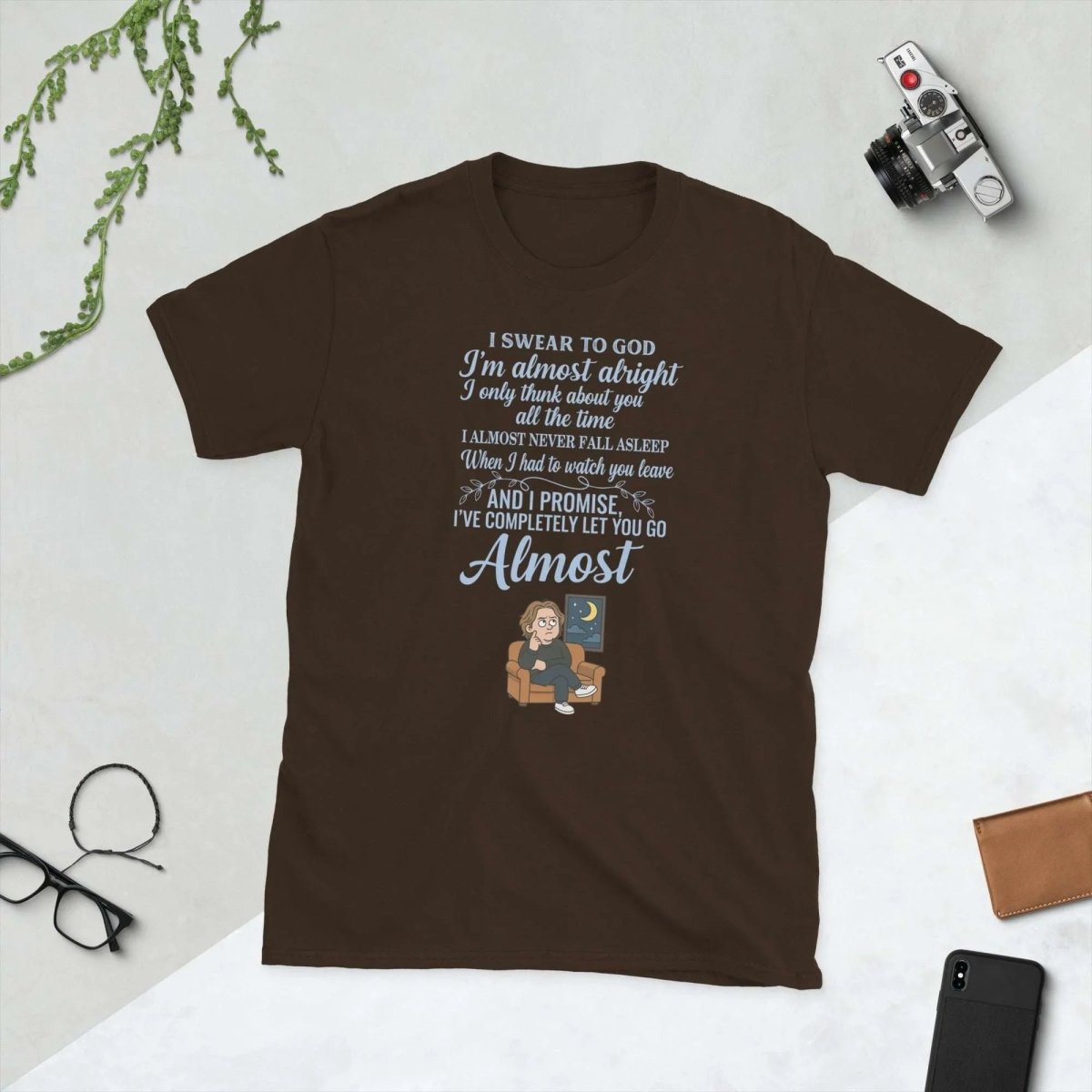 Lewis Capaldi "Almost" Lyrics T-Shirt | 100% Cotton Unisex Tee T-shirt Alcyone213k