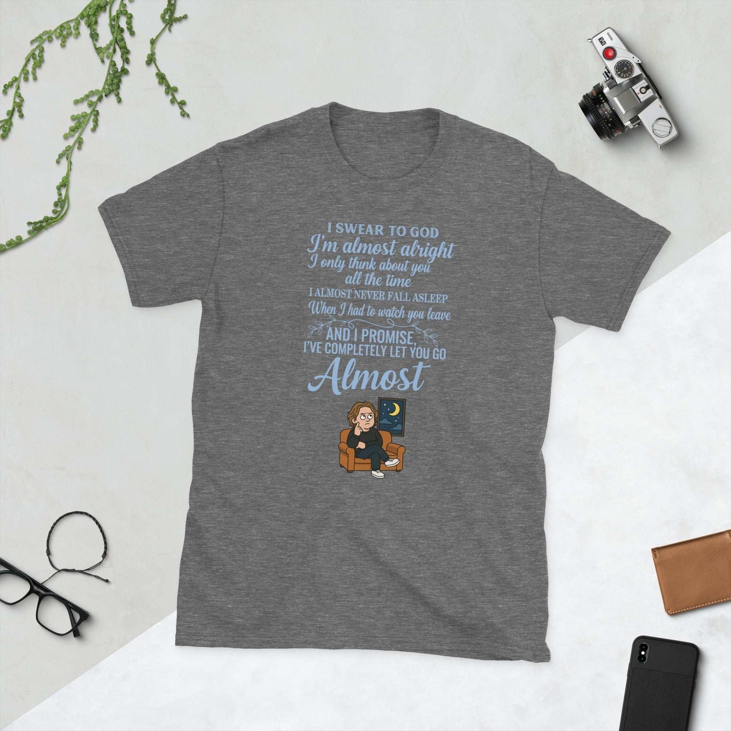 Lewis Capaldi "Almost" Lyrics T-Shirt | 100% Cotton Unisex Tee T-shirt Alcyone213k