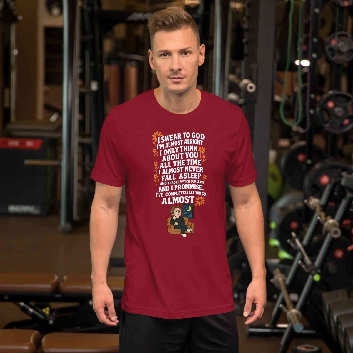 Lewis Capaldi Almost Lyrics T-Shirt | Unisex Cotton Eco-Conscious Tee Alcyone213k