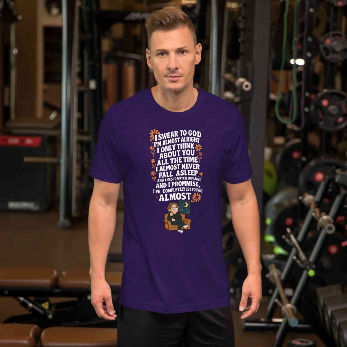 Lewis Capaldi Almost Lyrics T-Shirt | Unisex Cotton Eco-Conscious Tee Alcyone213k