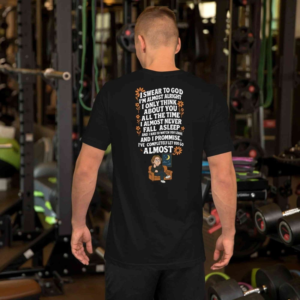 Lewis Capaldi Almost Lyrics T-Shirt | Unisex Cotton Eco-Conscious Tee Alcyone213k