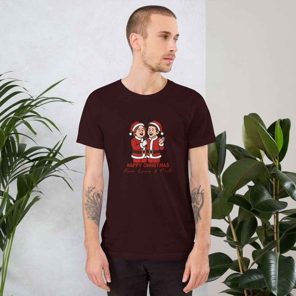 Lewis Capaldi & Niall Horan Unisex "Happy Christmas" T-Shirt | Combed Cotton Alcyone213k