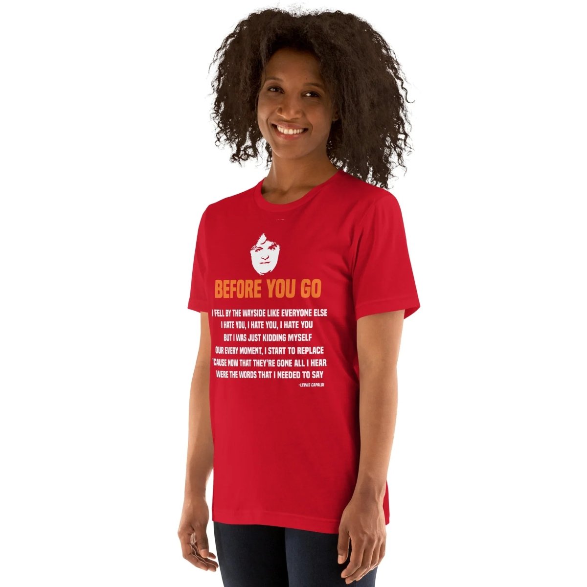 Lewis Capaldi Before You Go Lyric T-Shirt | Unisex Cotton Tee Alcyone213k