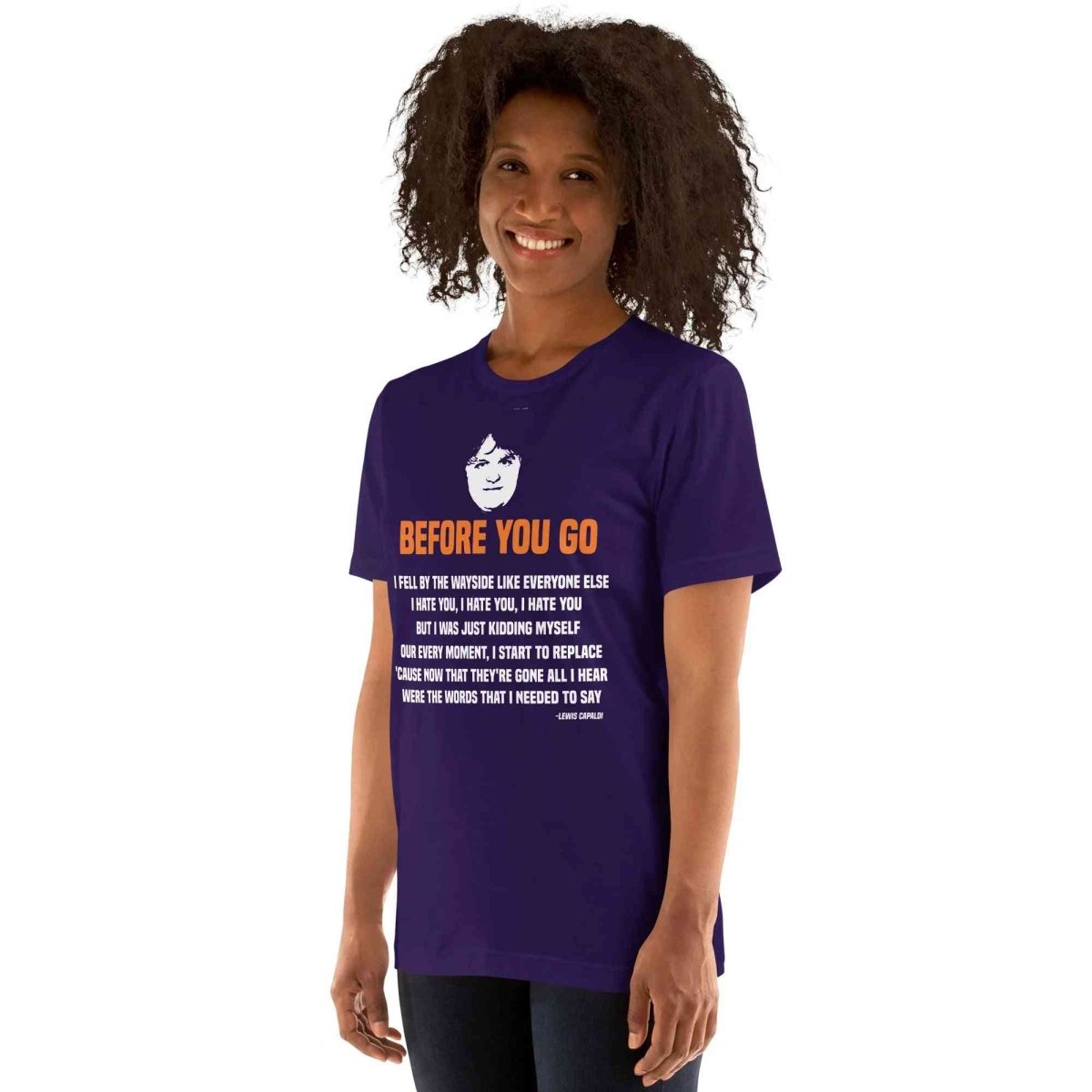 Lewis Capaldi Before You Go Lyric T-Shirt | Unisex Cotton Tee Alcyone213k