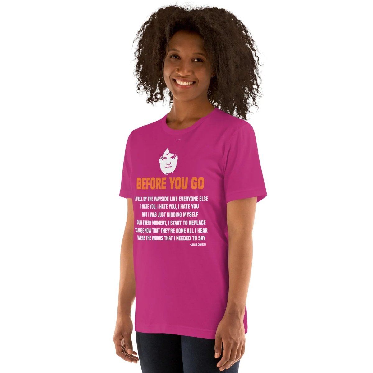 Lewis Capaldi Before You Go Lyric T-Shirt | Unisex Cotton Tee Alcyone213k