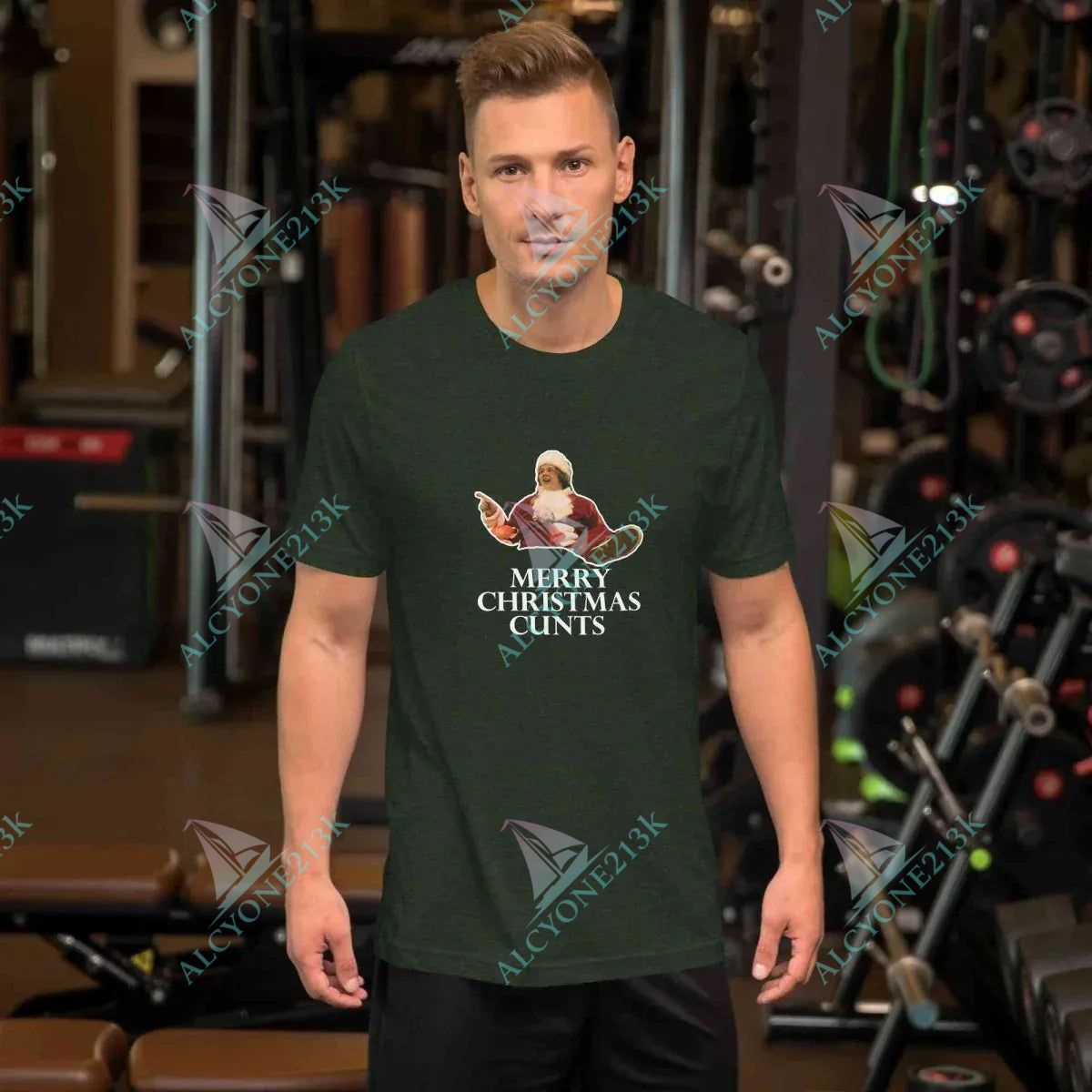 T-shirt Alcyone213k Lewis Capaldi Christmas T-Shirt | Unisex Festive Holiday Apparel Heather Emerald