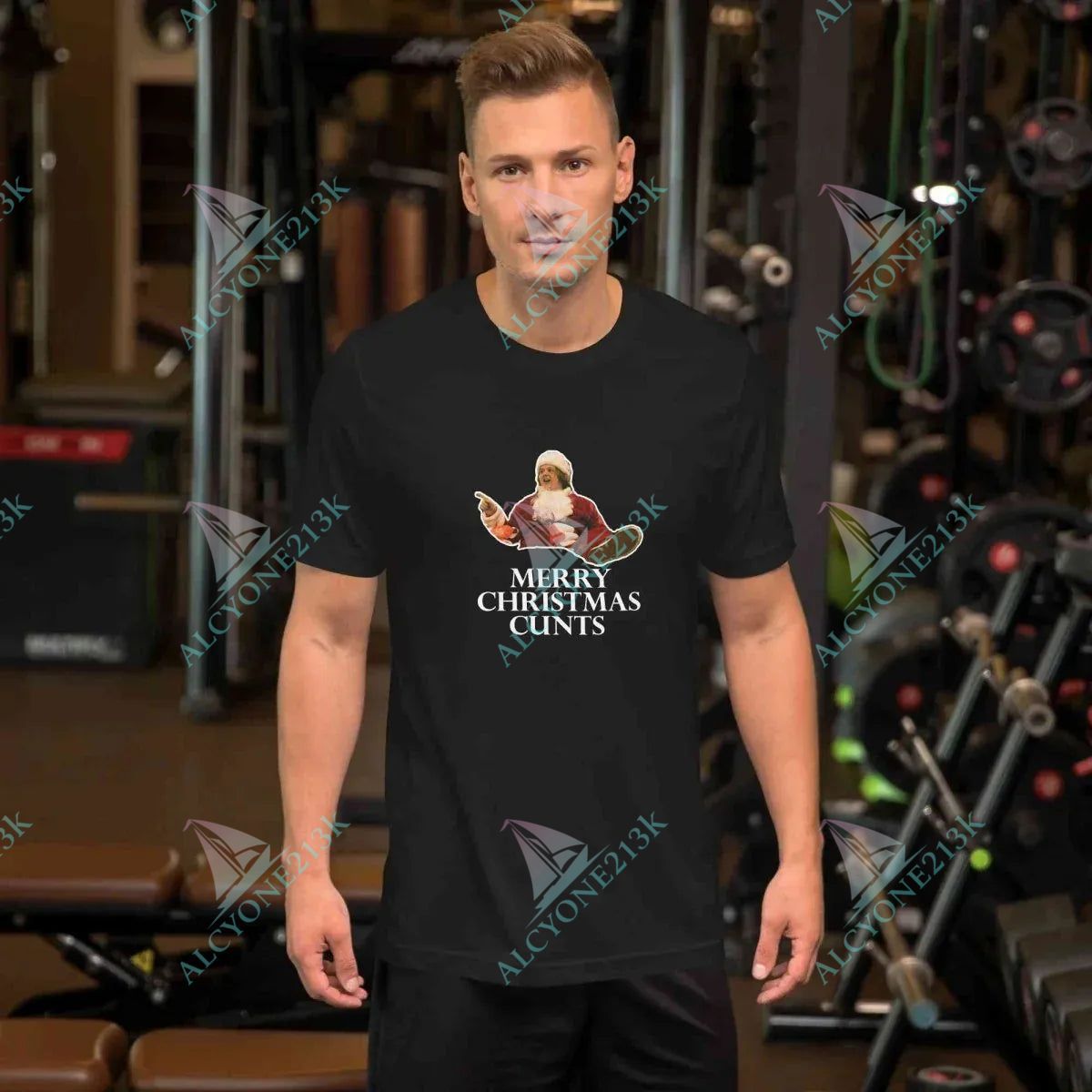 T-shirt Alcyone213k Lewis Capaldi Christmas T-Shirt | Unisex Festive Holiday Apparel Vintage Black