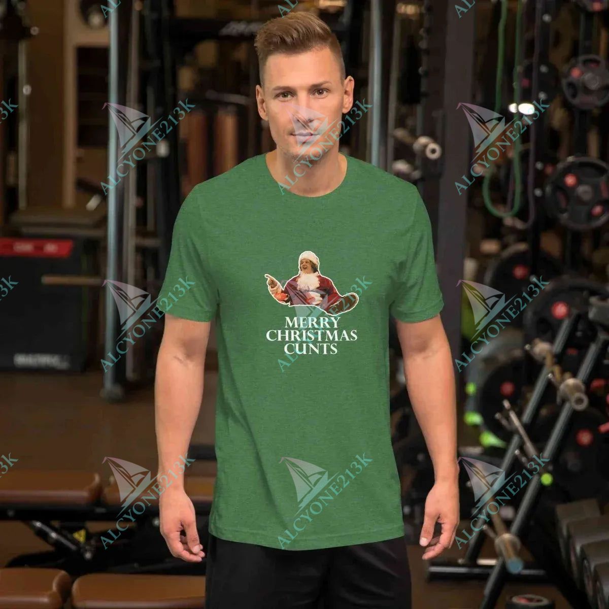 T-shirt Alcyone213k Lewis Capaldi Christmas T-Shirt | Unisex Festive Holiday Apparel Heather Grass Green