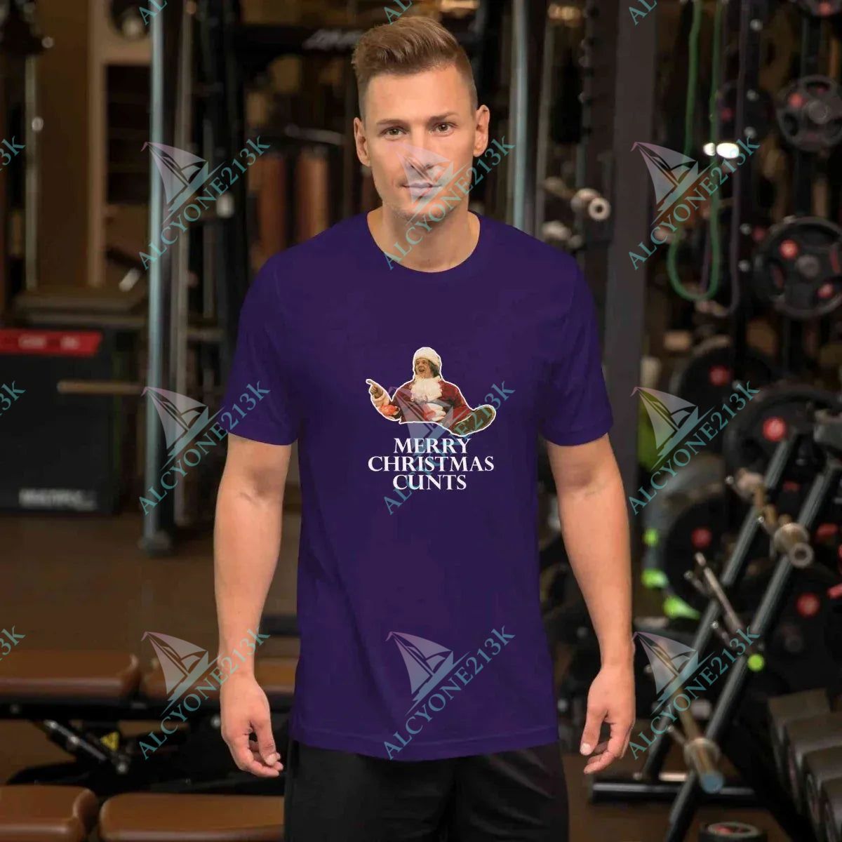 T-shirt Alcyone213k Lewis Capaldi Christmas T-Shirt | Unisex Festive Holiday Apparel Team Purple