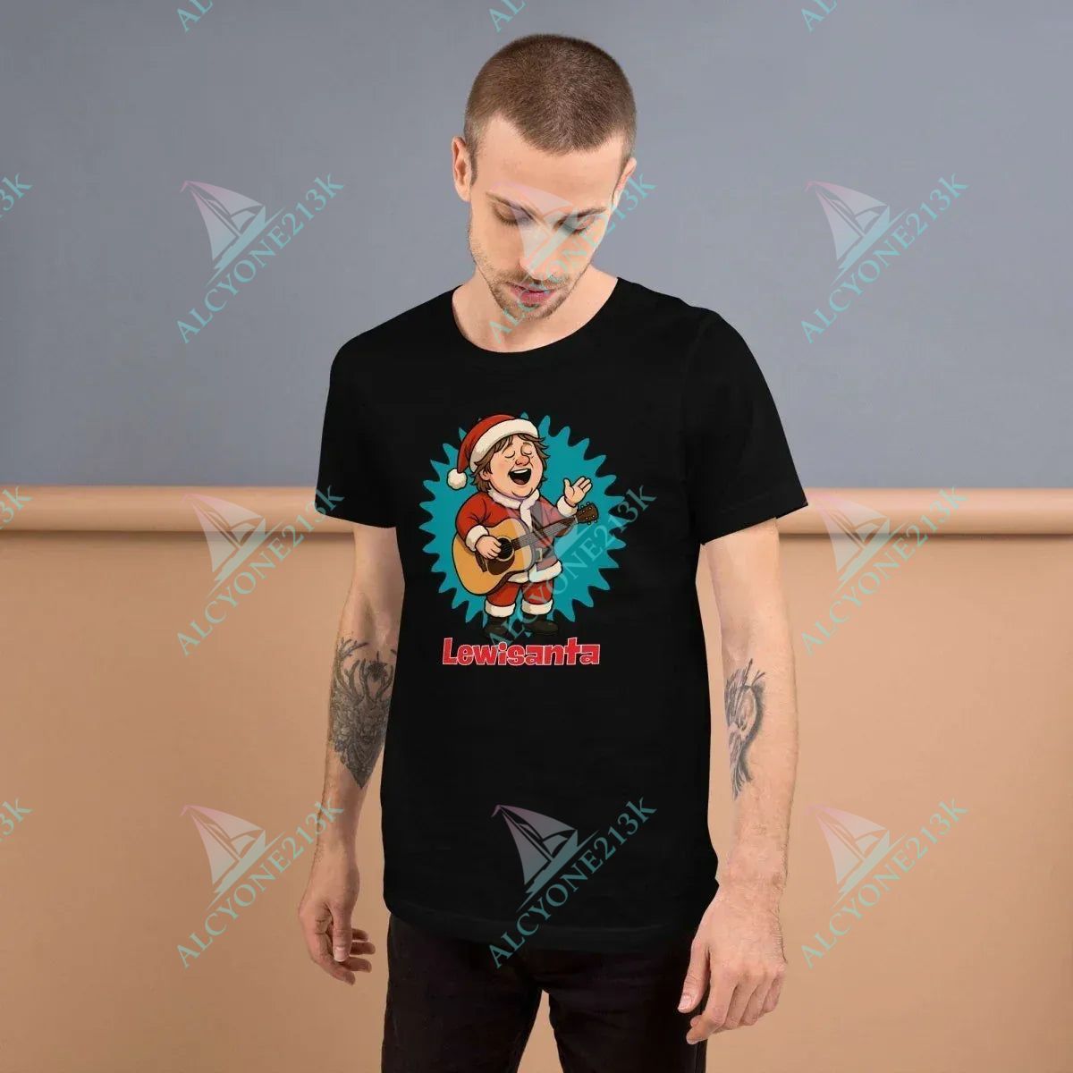 T-shirt Alcyone213k Lewis Capaldi Christmas T-Shirt | Unisex Festive Music Apparel Black