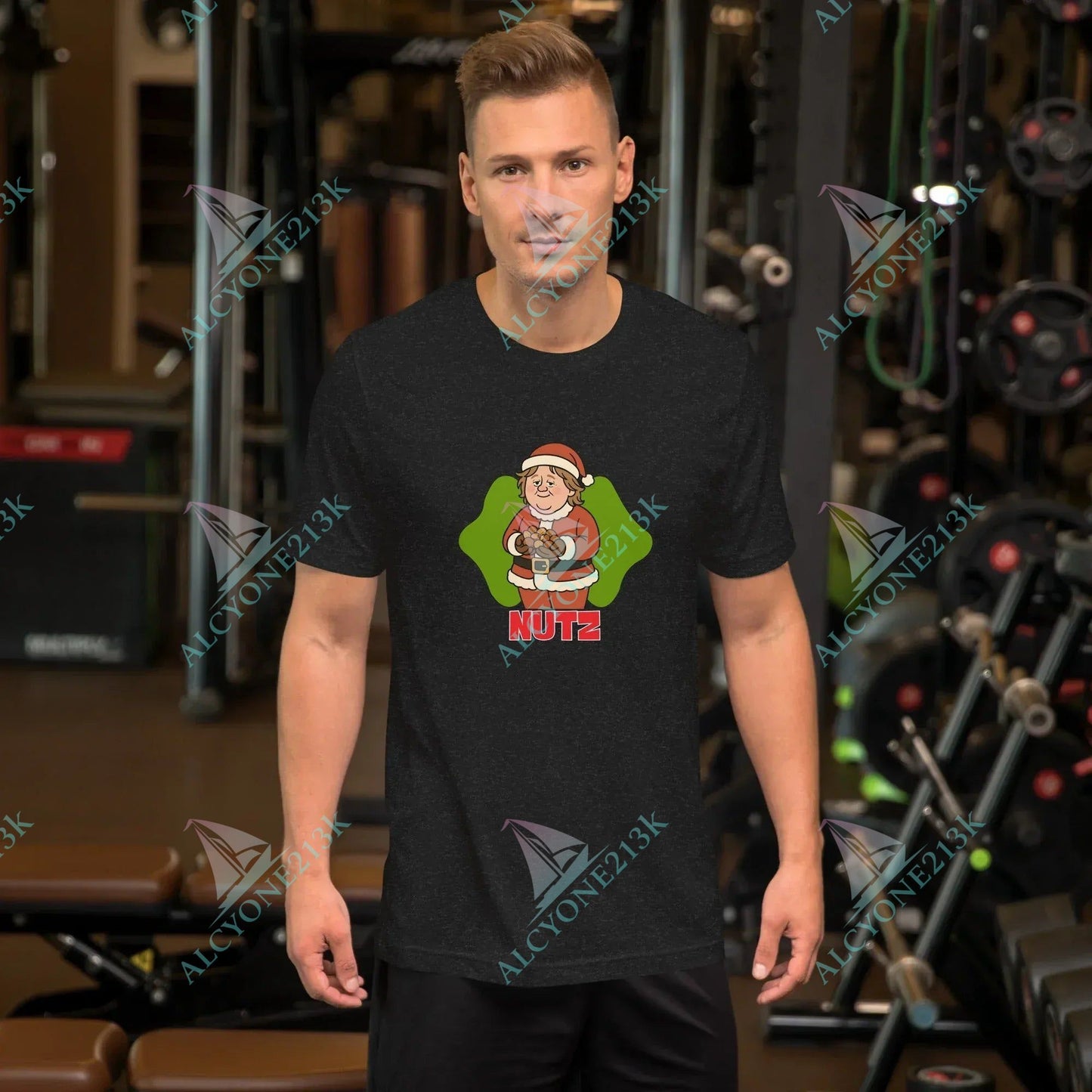 T-shirt Alcyone213k Lewis Capaldi Christmas T-Shirt | Unisex Organic Cotton Black Tee Black Heather