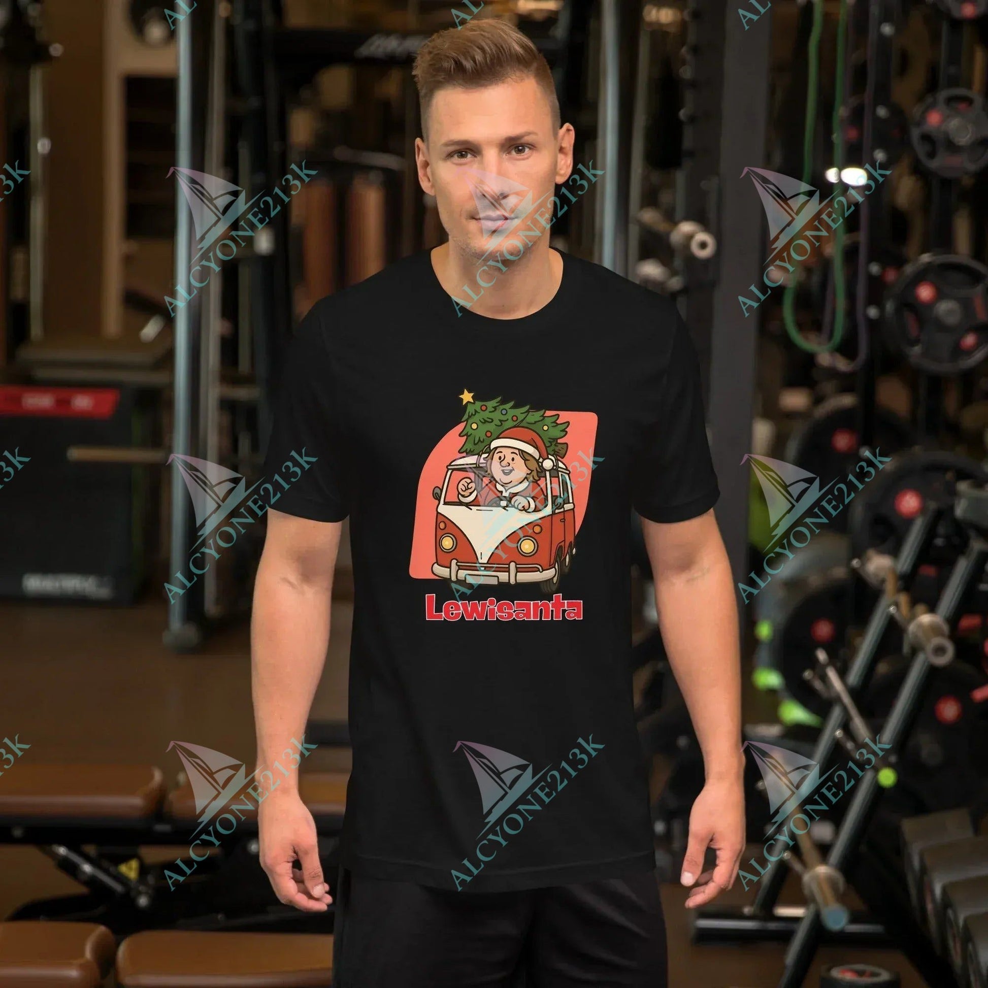T-shirt Alcyone213k Lewis Capaldi Christmas T-Shirt | Unisex Holiday Graphic Tee Black