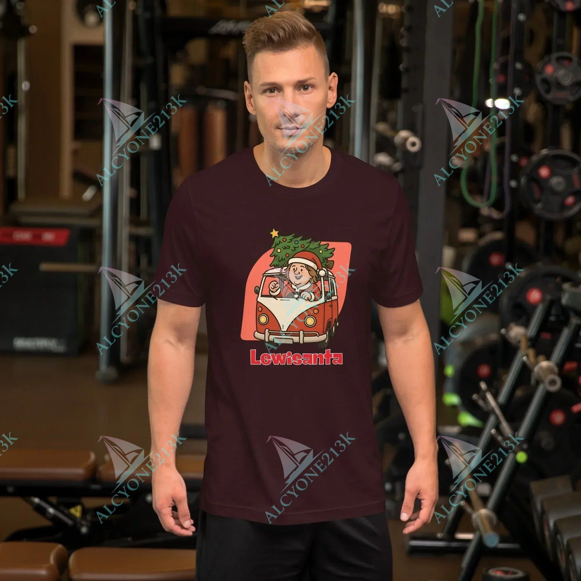 T-shirt Alcyone213k Lewis Capaldi Christmas T-Shirt | Unisex Holiday Graphic Tee Oxblood Black