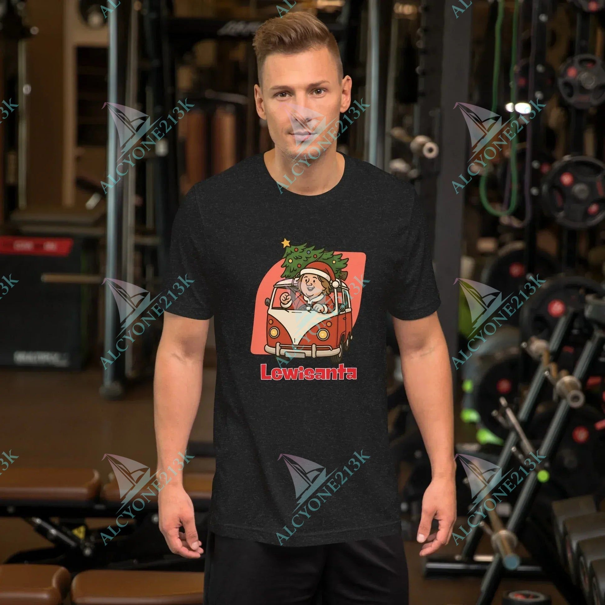 T-shirt Alcyone213k Lewis Capaldi Christmas T-Shirt | Unisex Holiday Graphic Tee Black Heather