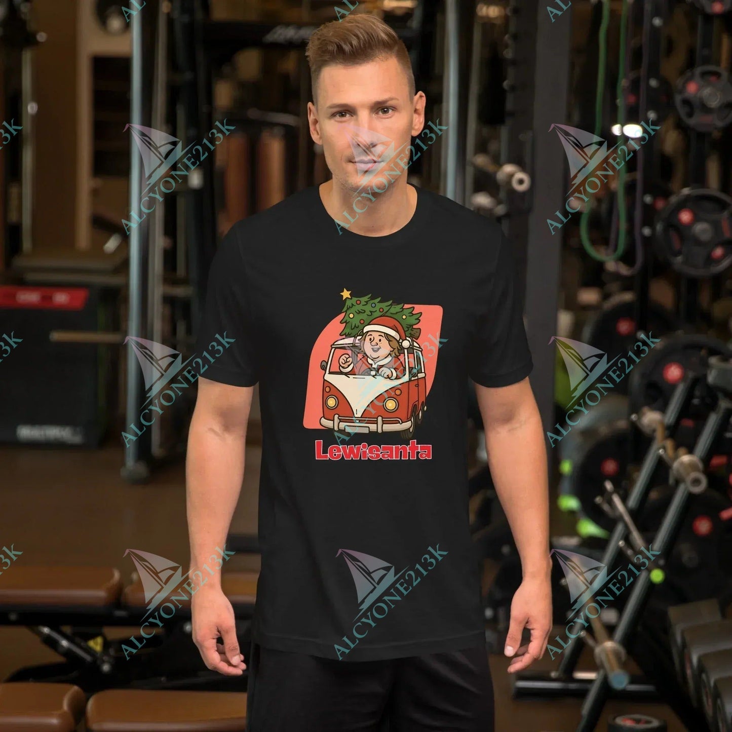 T-shirt Alcyone213k Lewis Capaldi Christmas T-Shirt | Unisex Holiday Graphic Tee Vintage Black