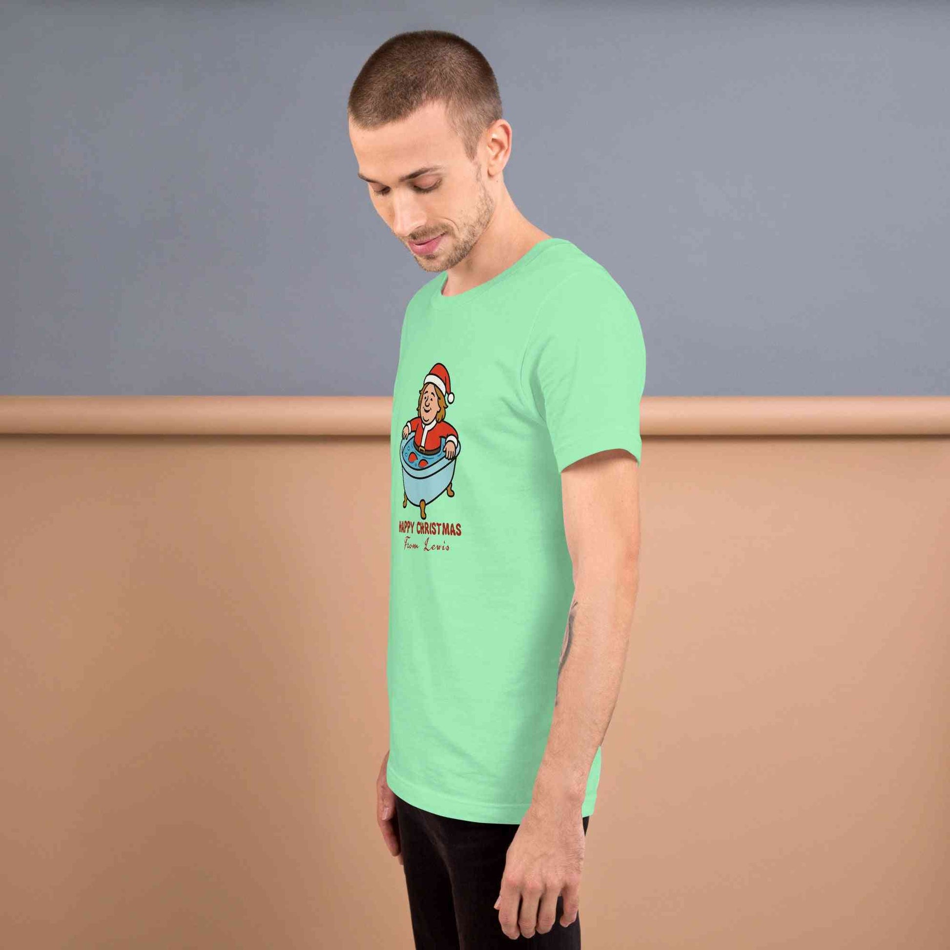 Lewis Capaldi Christmas T-Shirt - Unisex Eco-Friendly Festive Graphic Tee Alcyone213k