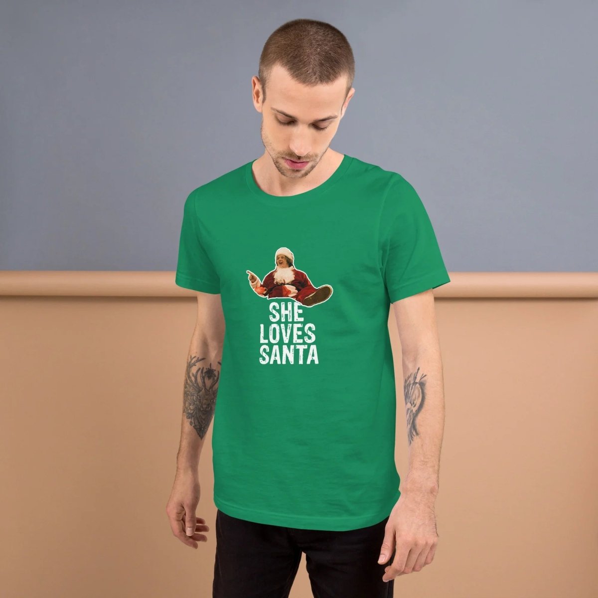 Lewis Capaldi Christmas T-Shirt | Unisex "She Loves Santa" Eco-Friendly Tee Alcyone213k