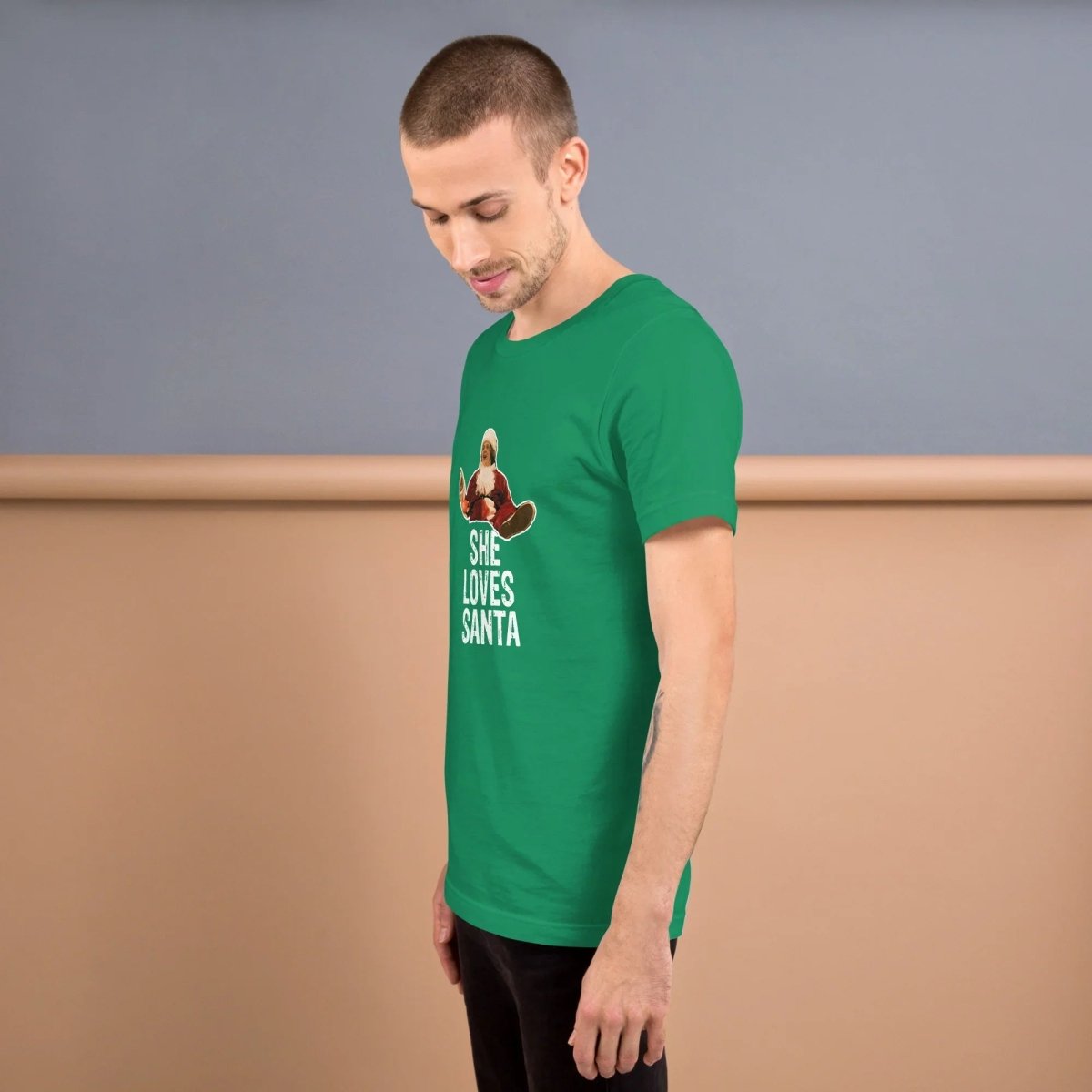 Lewis Capaldi Christmas T-Shirt | Unisex "She Loves Santa" Eco-Friendly Tee Alcyone213k