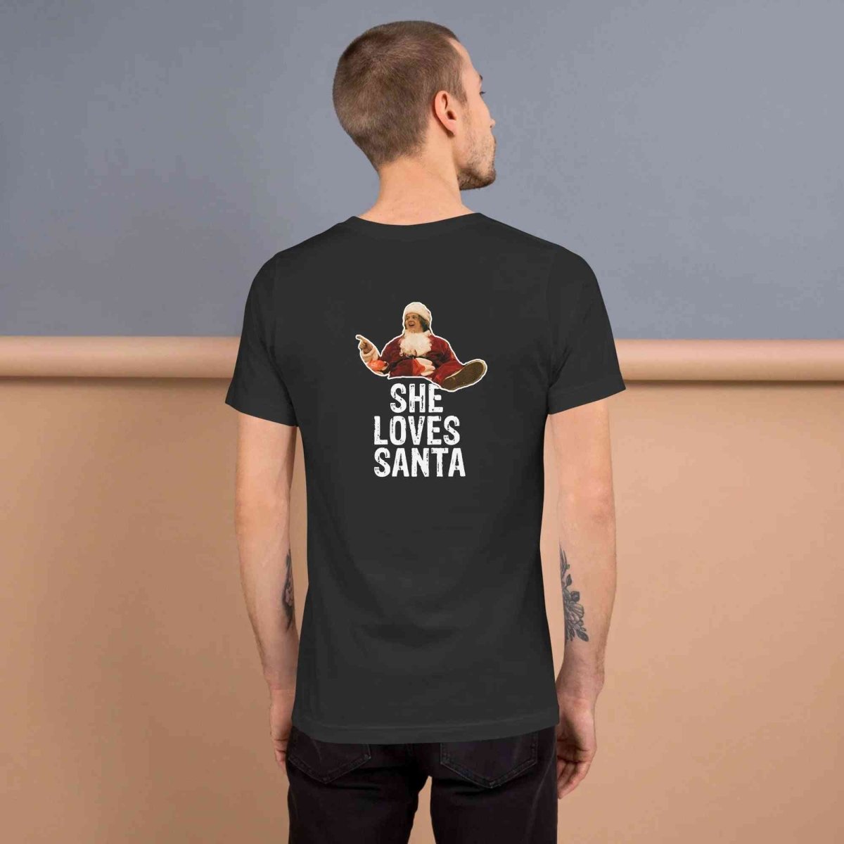 Lewis Capaldi Christmas T-Shirt | Unisex "She Loves Santa" Eco-Friendly Tee Alcyone213k