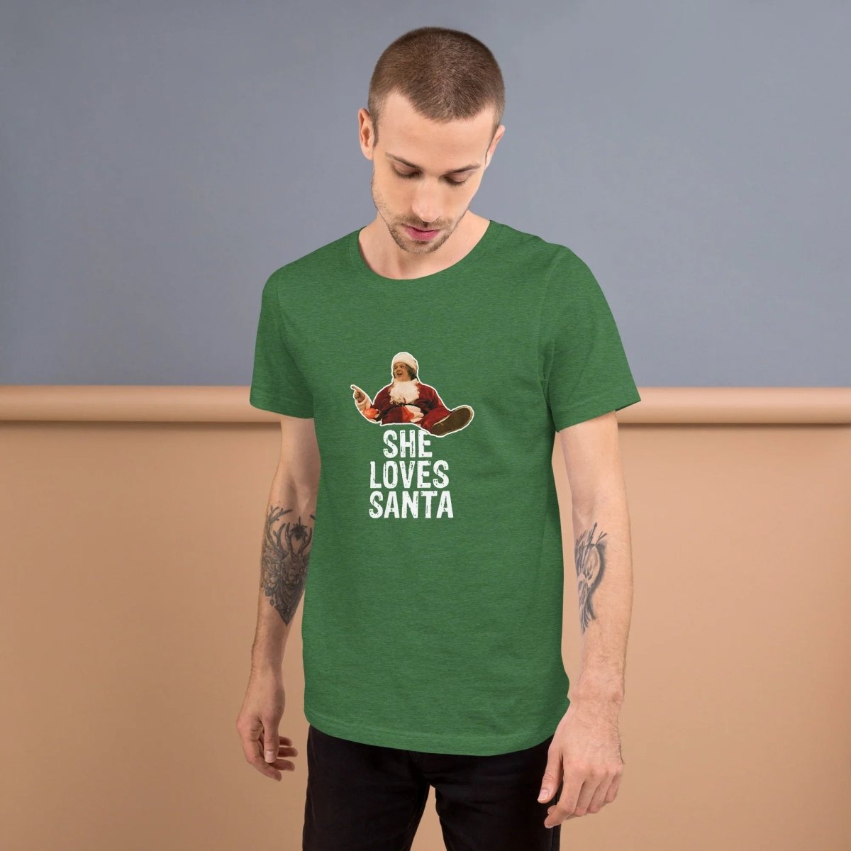 Lewis Capaldi Christmas T-Shirt | Unisex "She Loves Santa" Eco-Friendly Tee Alcyone213k