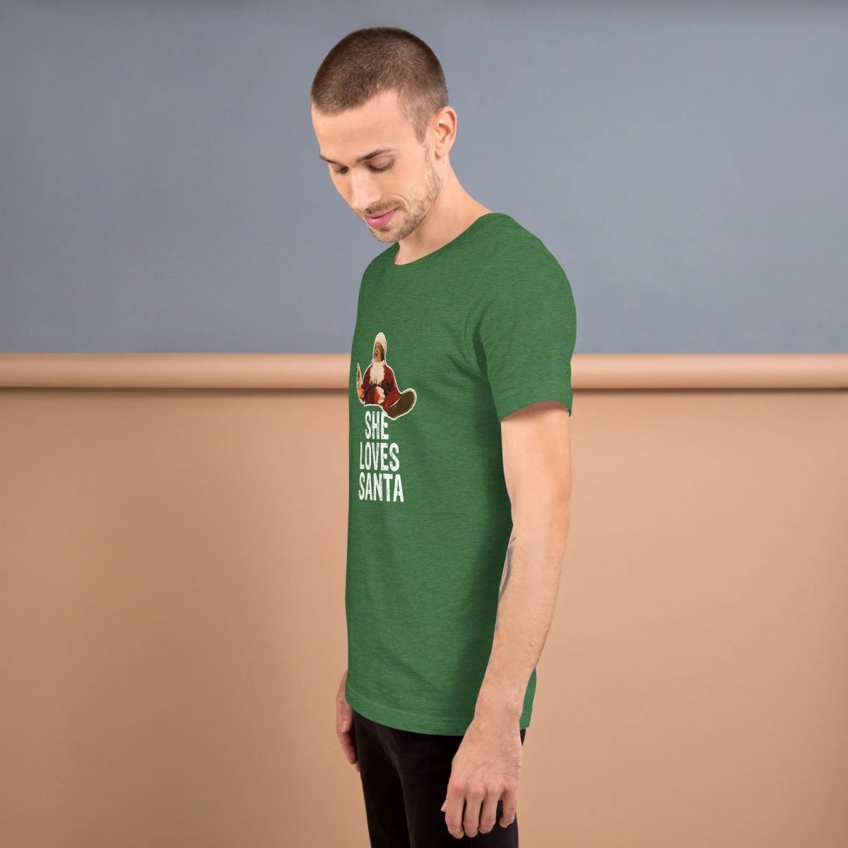 Lewis Capaldi Christmas T-Shirt | Unisex "She Loves Santa" Eco-Friendly Tee Alcyone213k