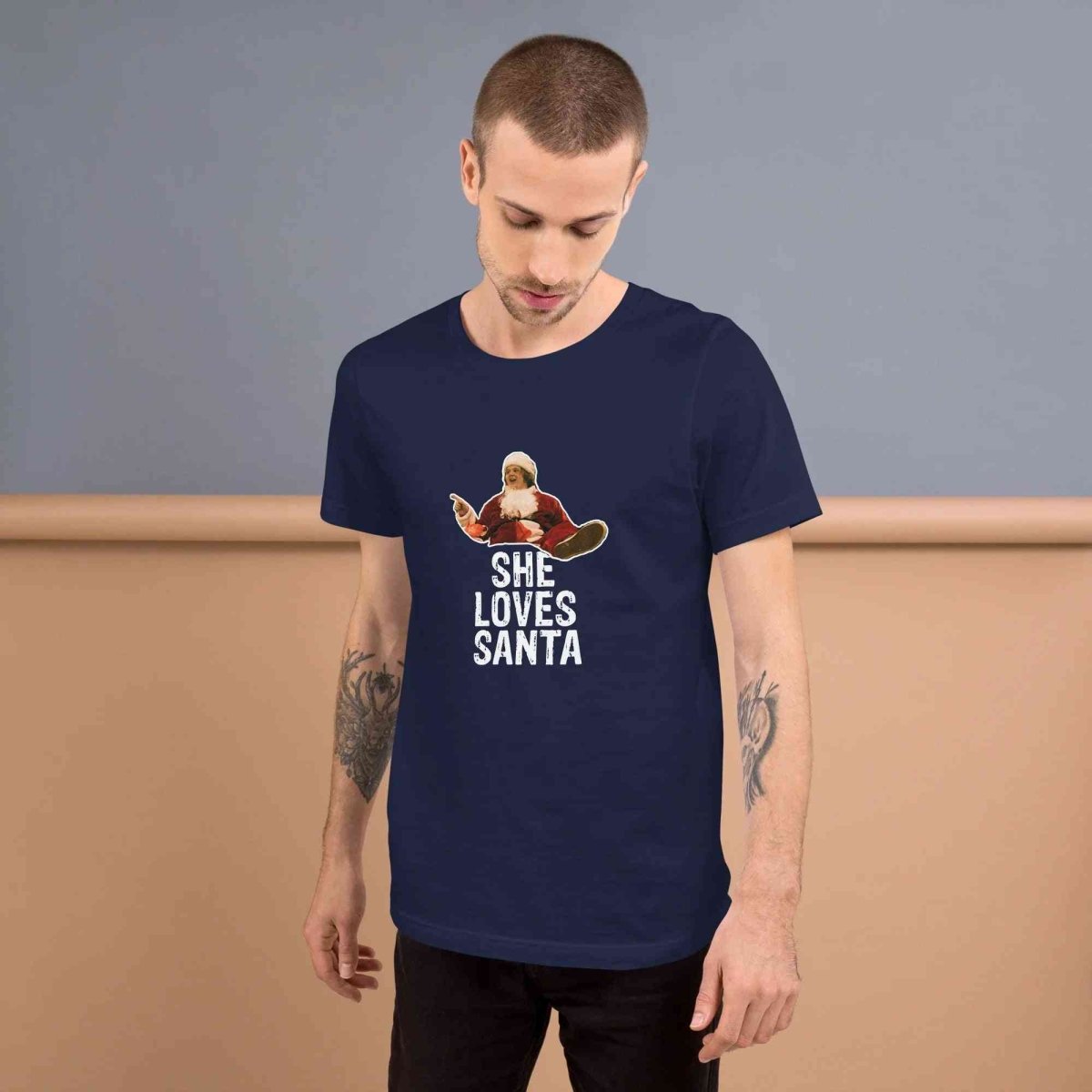Lewis Capaldi Christmas T-Shirt | Unisex "She Loves Santa" Eco-Friendly Tee Alcyone213k