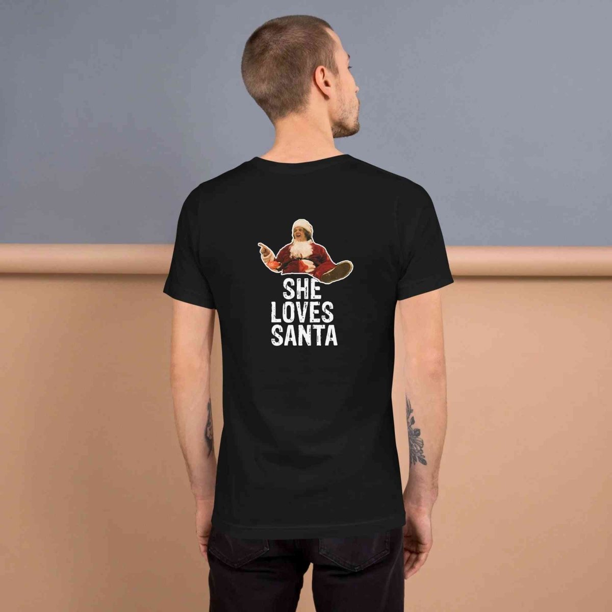 Lewis Capaldi Christmas T-Shirt | Unisex "She Loves Santa" Eco-Friendly Tee Alcyone213k