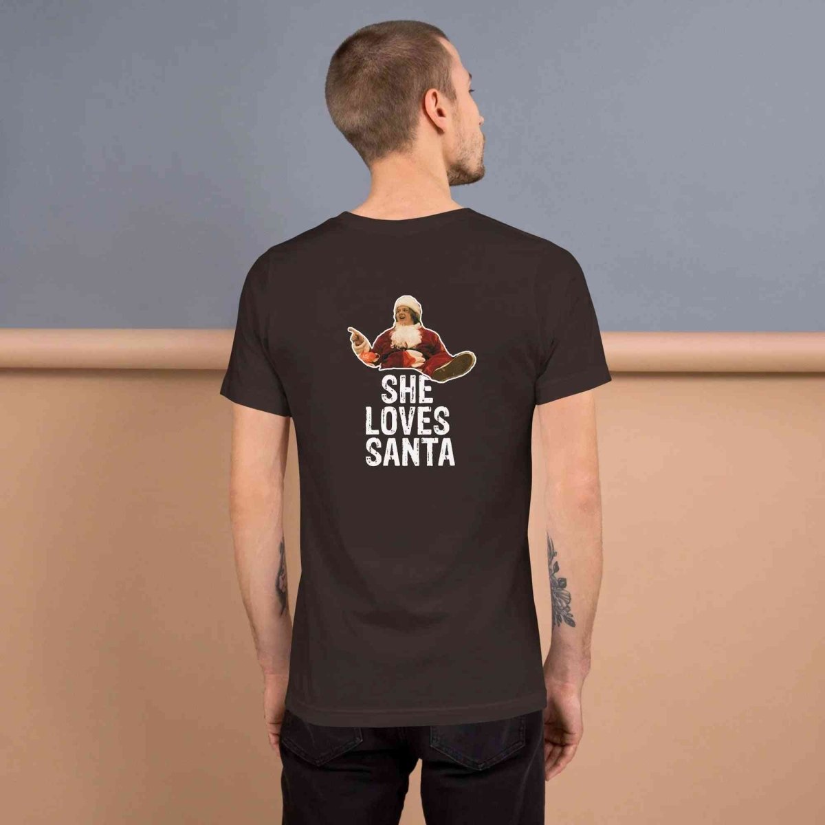Lewis Capaldi Christmas T-Shirt | Unisex "She Loves Santa" Eco-Friendly Tee Alcyone213k