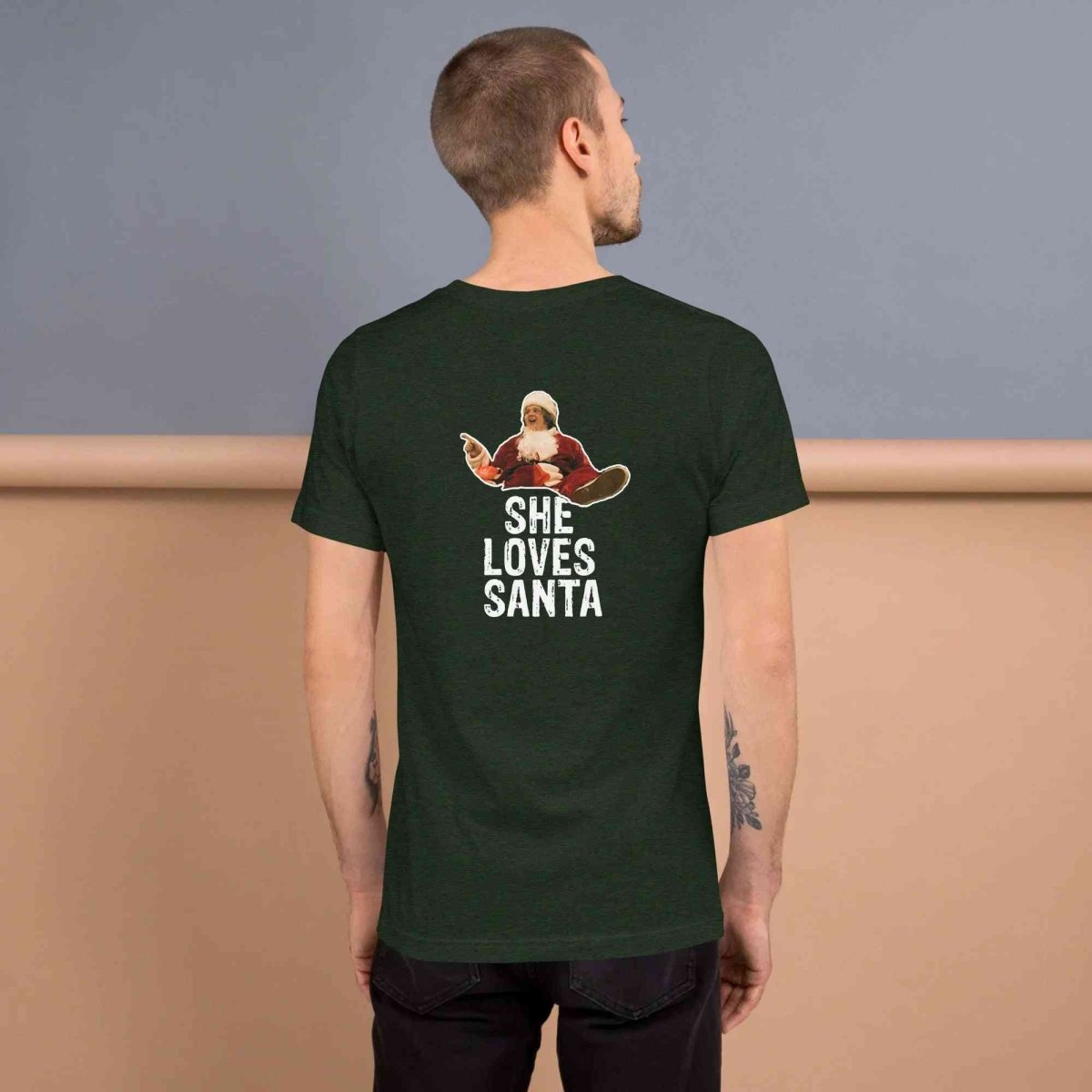 Lewis Capaldi Christmas T-Shirt | Unisex "She Loves Santa" Eco-Friendly Tee Alcyone213k