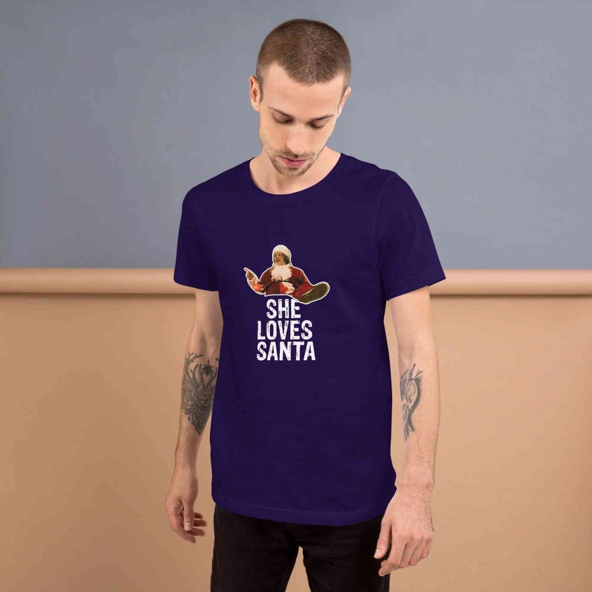 Lewis Capaldi Christmas T-Shirt | Unisex "She Loves Santa" Eco-Friendly Tee Alcyone213k