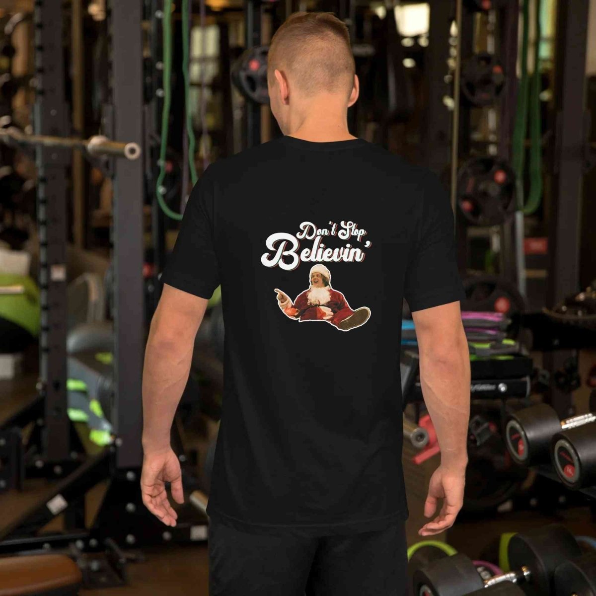 Lewis Capaldi "Don't Stop Believin" Christmas T-Shirt - Unisex Eco-Friendly Tee Alcyone213k